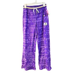 NWT NBA Lakers Wide Leg Graphic Sweatpants Purple Small and Medium